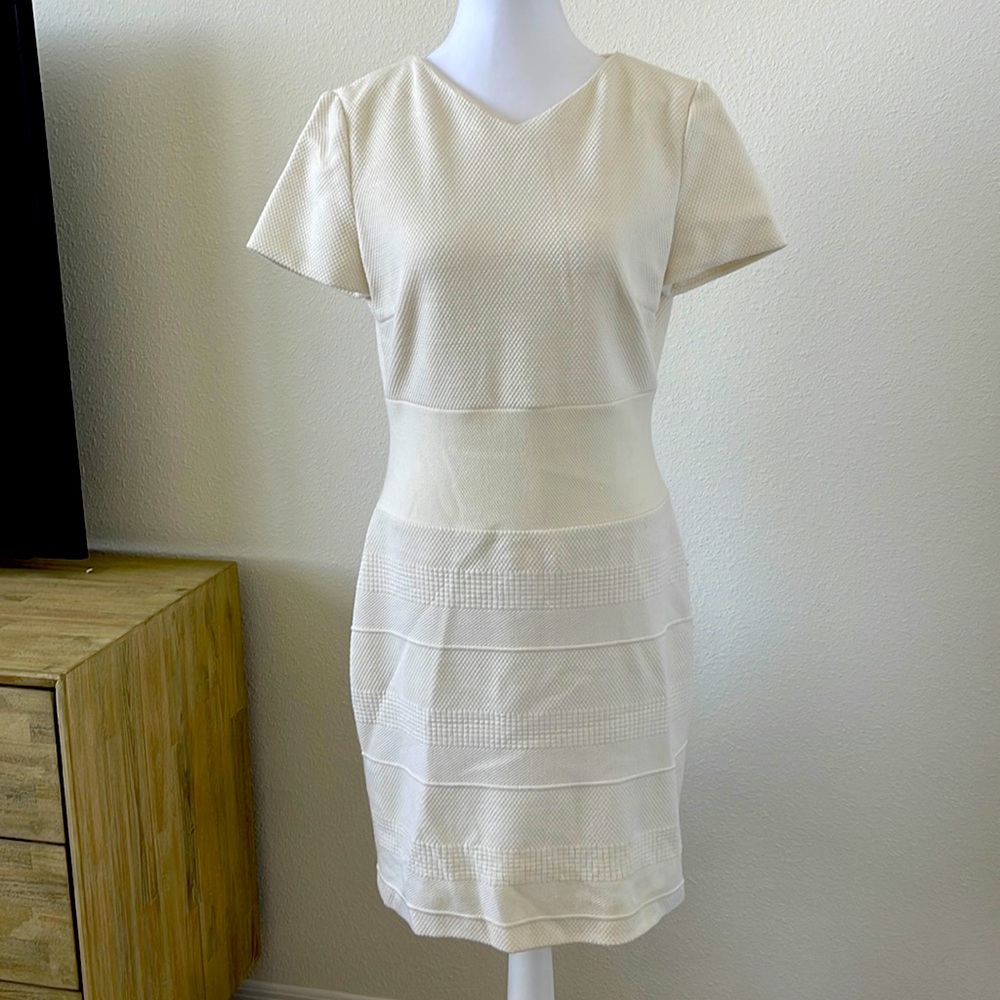 Cream Boss Work Dress